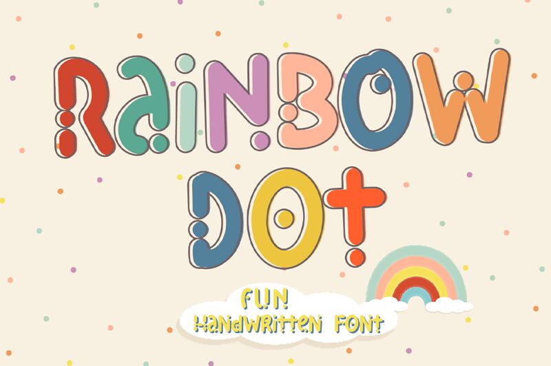 Rainbow Dot Schriftart