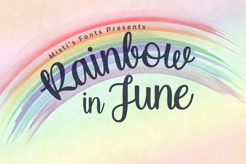 Rainbow in June Schriftart
