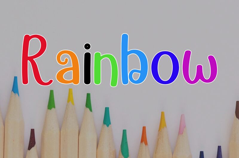 Rainbow Schriftart