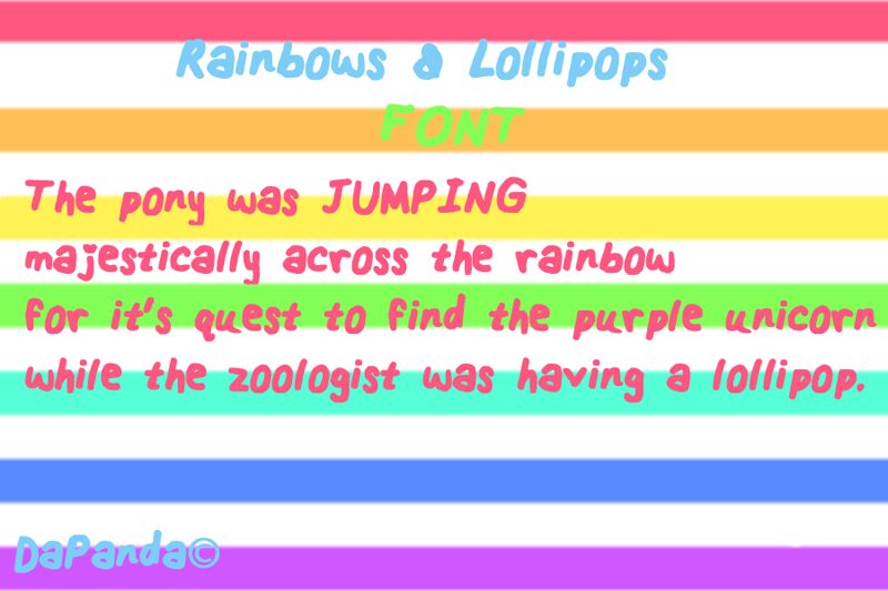 RainbowsLollipops Czcionka