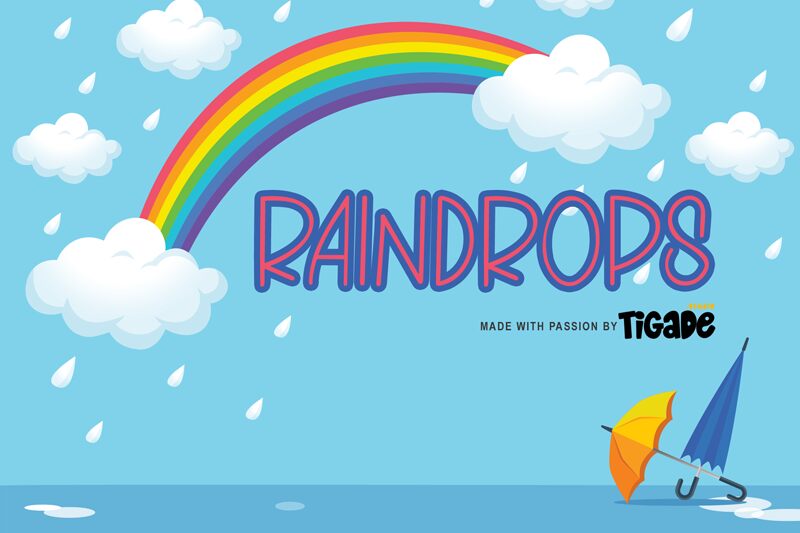 Raindrops Czcionka