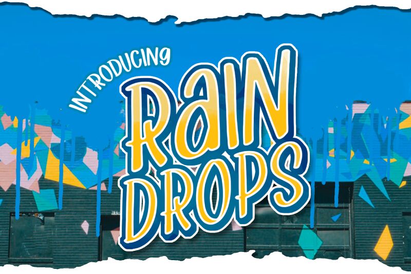 raindrops Schriftart