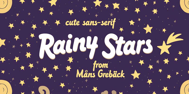 Rainy Stars Schriftart