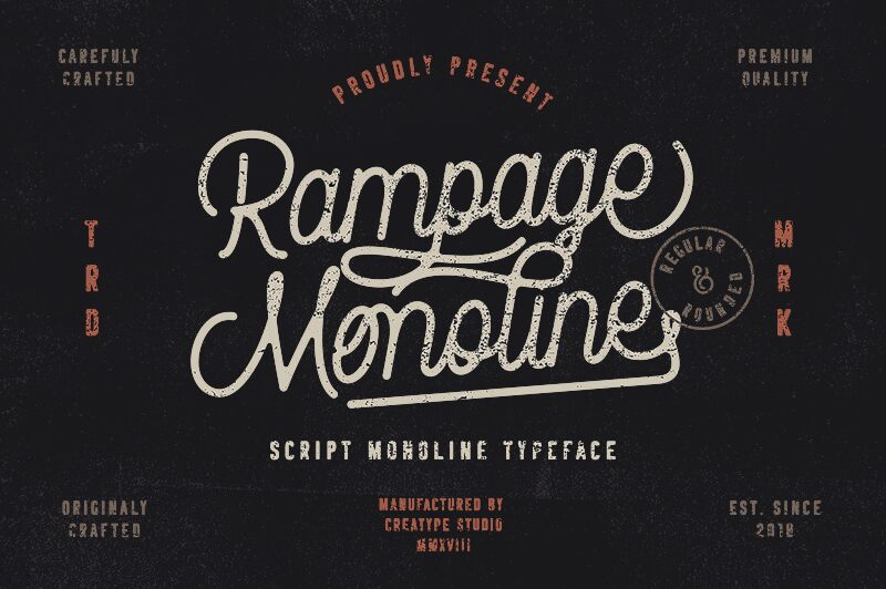 Rampage Monoline Rounded Carattere