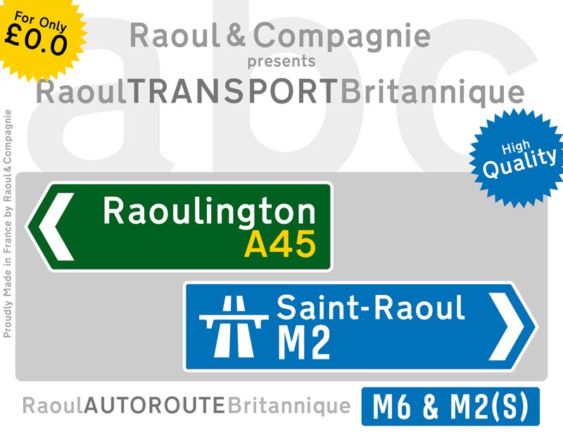 Raoul TRANSPORT Britannique Czcionka
