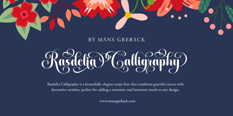 Rasdelia Swashed PERSONAL Italic — Font presentation