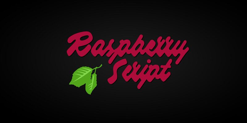 Raspberry Script Czcionka
