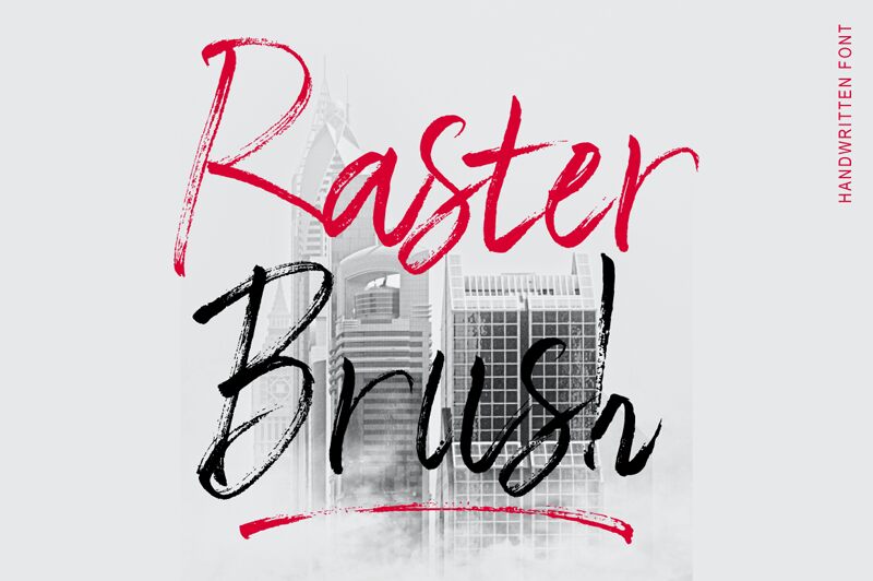 Raster Brush Font