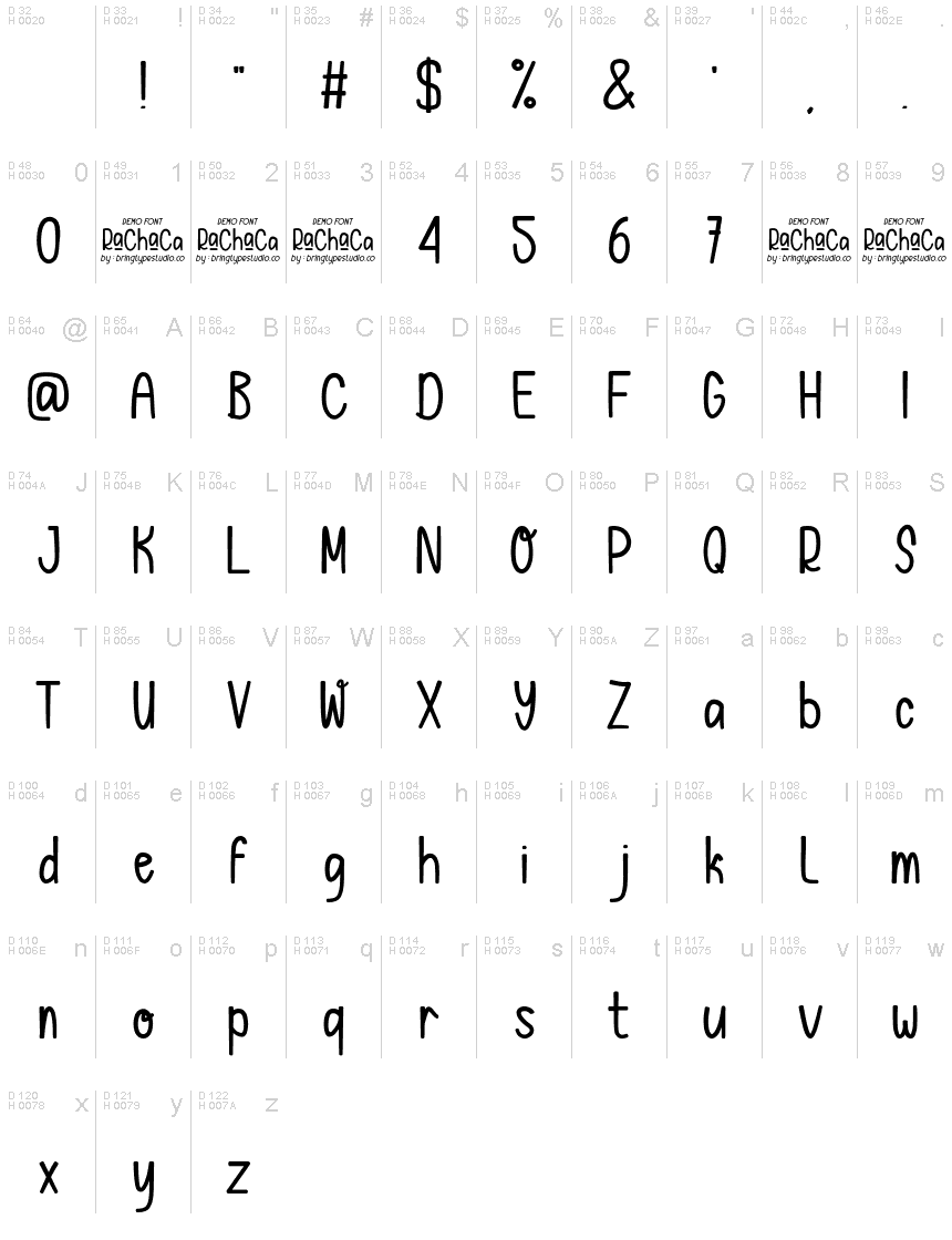 Rachaca font