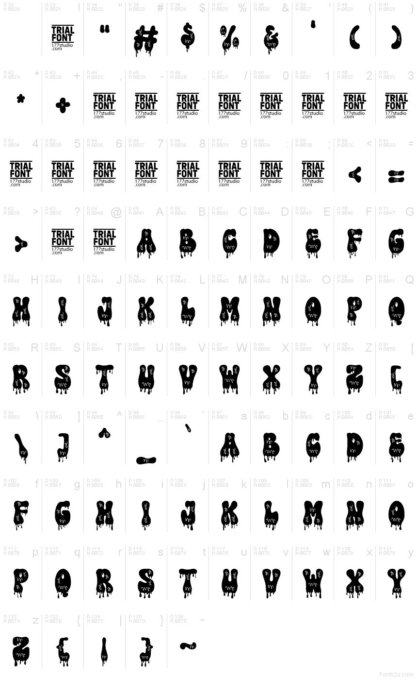 Базовая латиница - Таблица символов