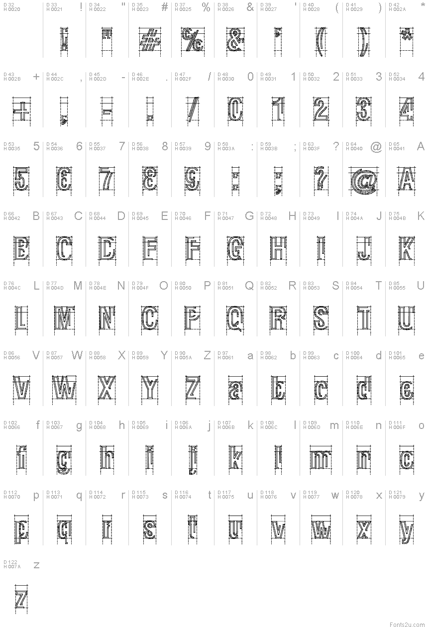Basic Latin - charmap