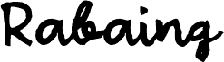 Preview of the Rabaing font