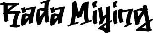 Preview of the Rada Miying Regular font