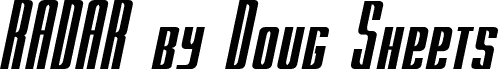 RADARitalic by Doug Sheets