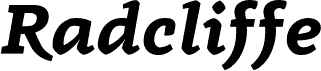 Radcliffe Display Bold Italic