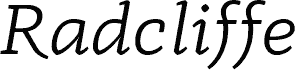 Radcliffe Display Book Italic