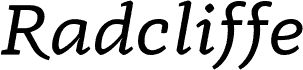 Radcliffe Display Italic