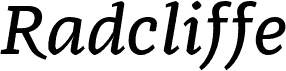 Radcliffe Text Medium Italic