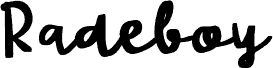 Preview of the Radeboy font