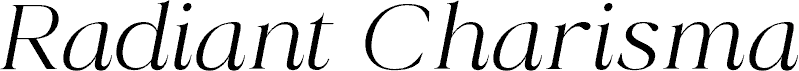 Radiant Charisma DEMO Italic police