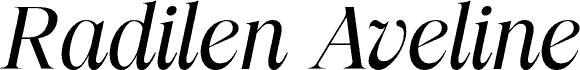 Radilen Aveline Italic police