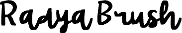 Preview of the Radya Brush font