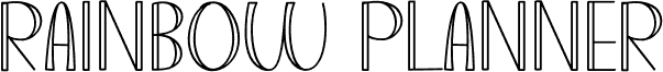 Preview of the Rainbow Planner font
