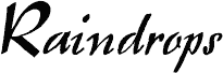 Raindrops 字体预览