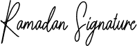 Ukážka písma Ramadan Signature
