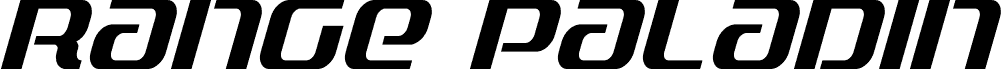 Range Paladin Condensed Italic