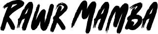 Rawr Mamba font