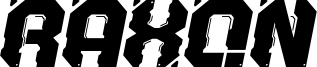 Preview of the RAXON Italic font