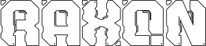 Preview of the RAXON Outline font