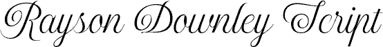 Rayson Downley Script PERSONAL Regular 字体