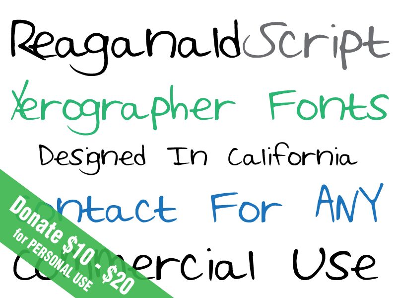 ReaganaldScript Carattere