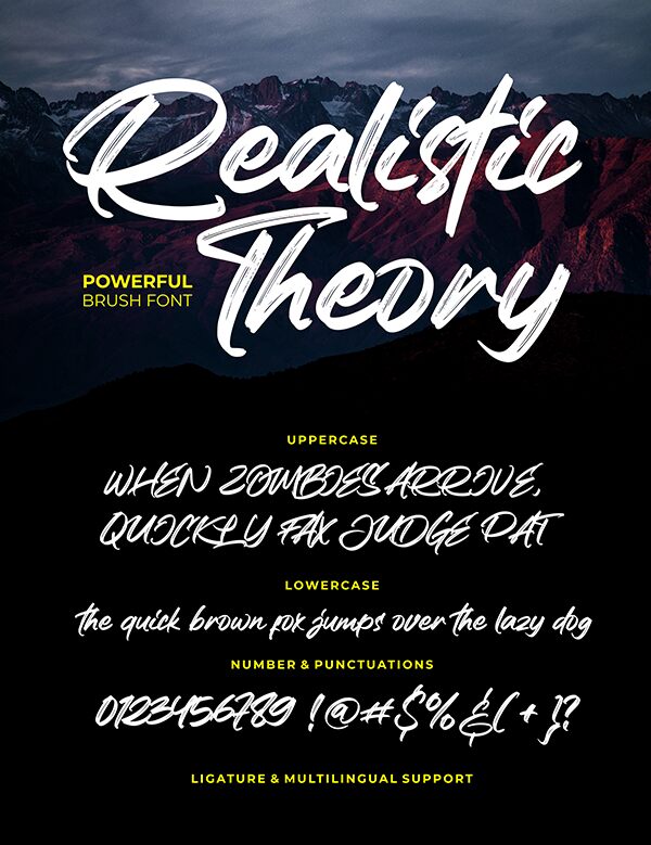Realistic Theory Schriftart