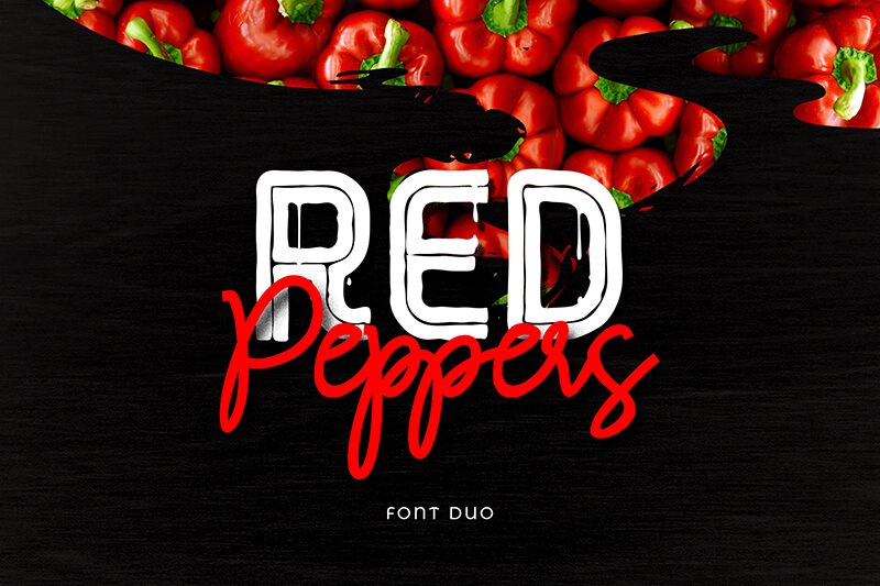 RED Peppers Script Druh písma