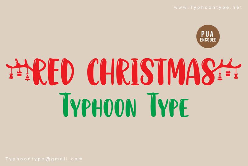 Red Christmas Schriftart