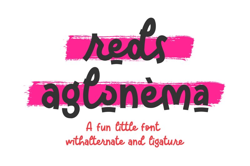 Reds Aglonema 字体