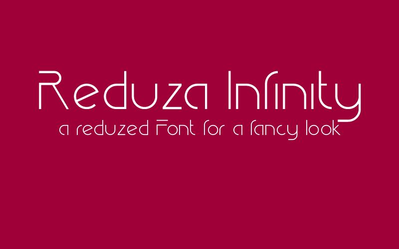 Reduza Infinity Schriftart