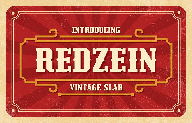 Redzein Vintage Czcionka