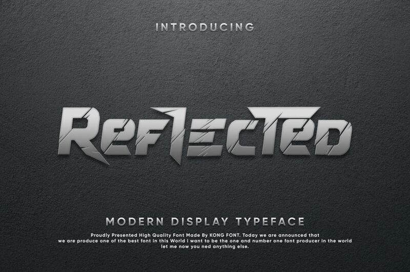 Reflected Schriftart