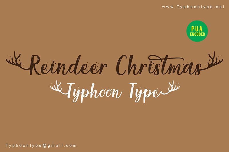 Reindeer Christmas Schriftart