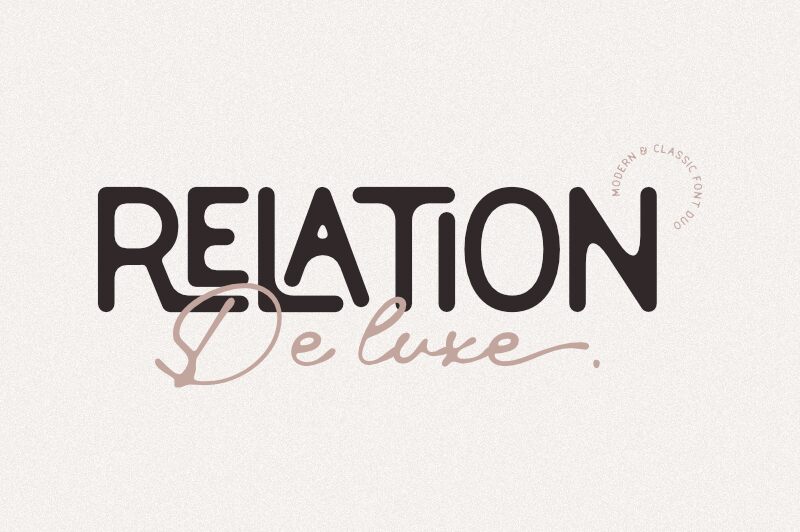 Relation De Luxe Schriftart