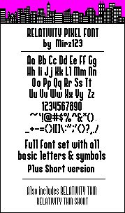 Relativity Czcionka