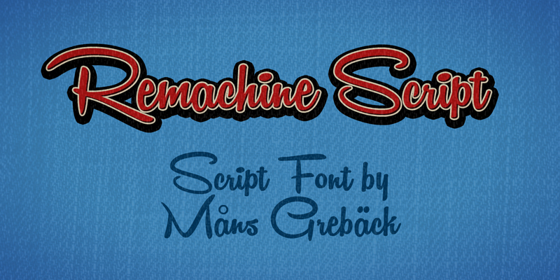 Remachine Script Czcionka