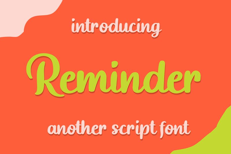 Reminder Schriftart
