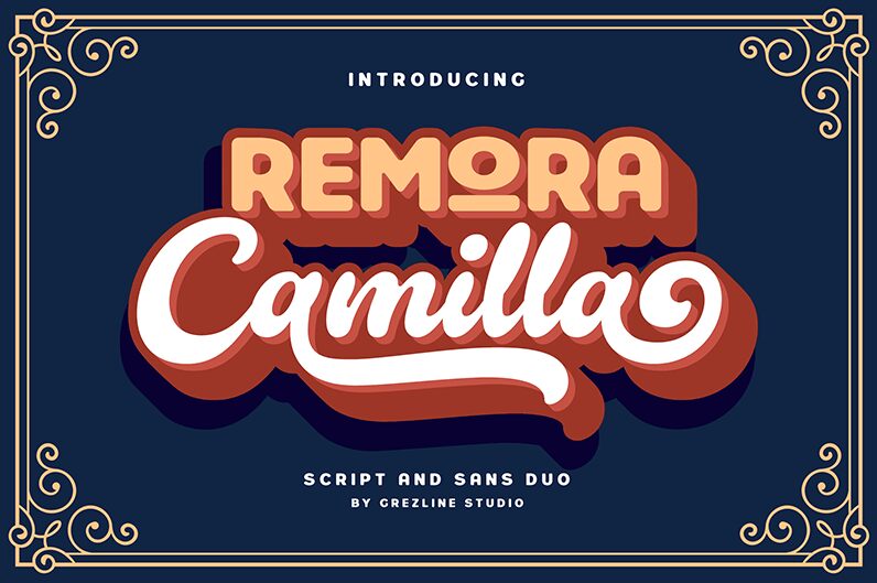RemoraCamilla-Script — Font presentation