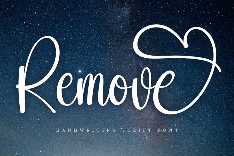 Remove Schriftart