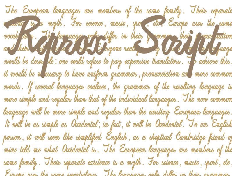ReproxScript Czcionka